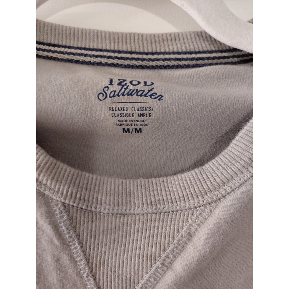 Vintage Izod Saltwater Crew Neck Sweatshirt Men's XL Khaki